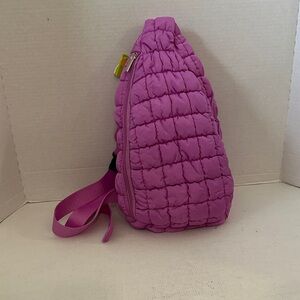 Pickle O’ Joe puffy sling pack in hot pink